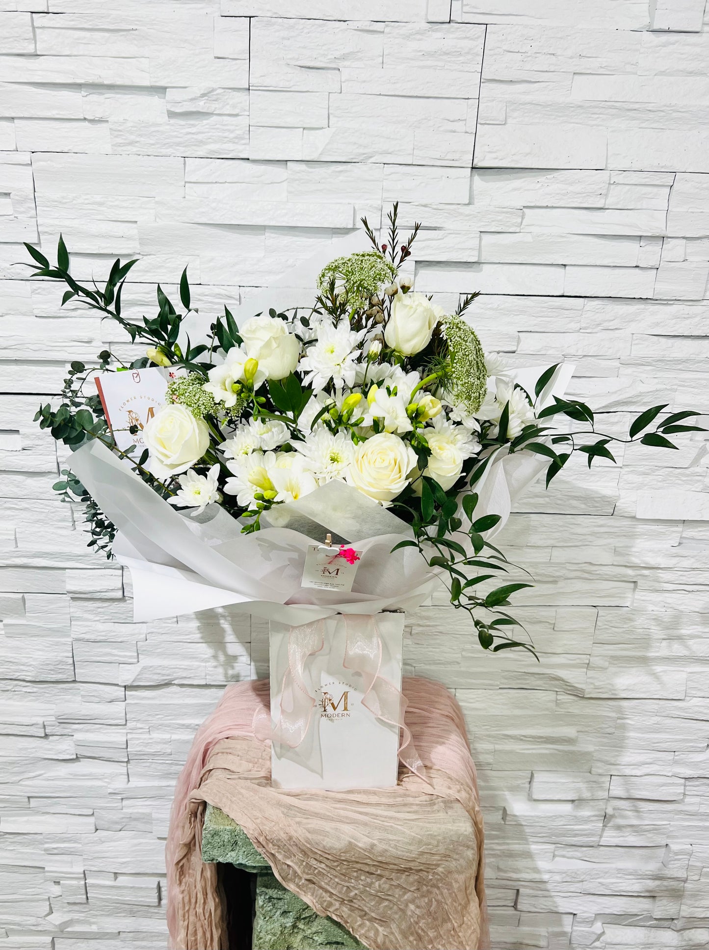 Frosty Greenscape Bouquet