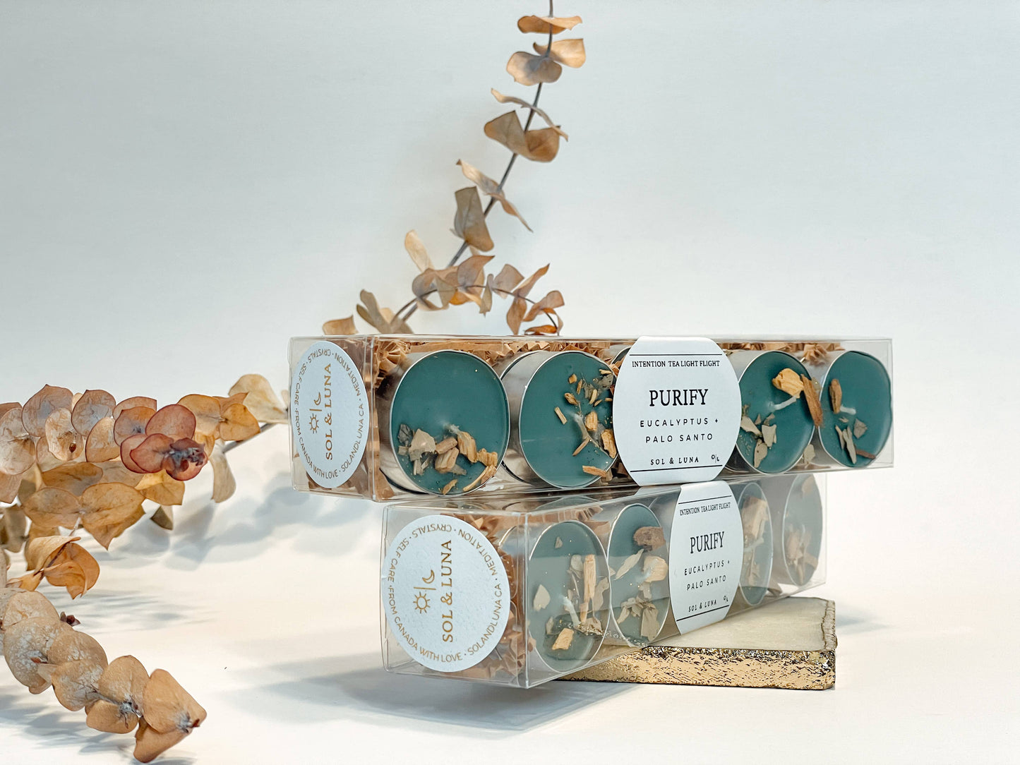 Purify: intention tea light flight