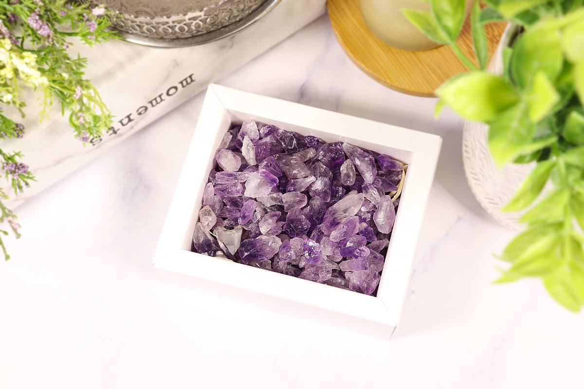 Amethyst Gravel Gem Box - Amethyst Crystal