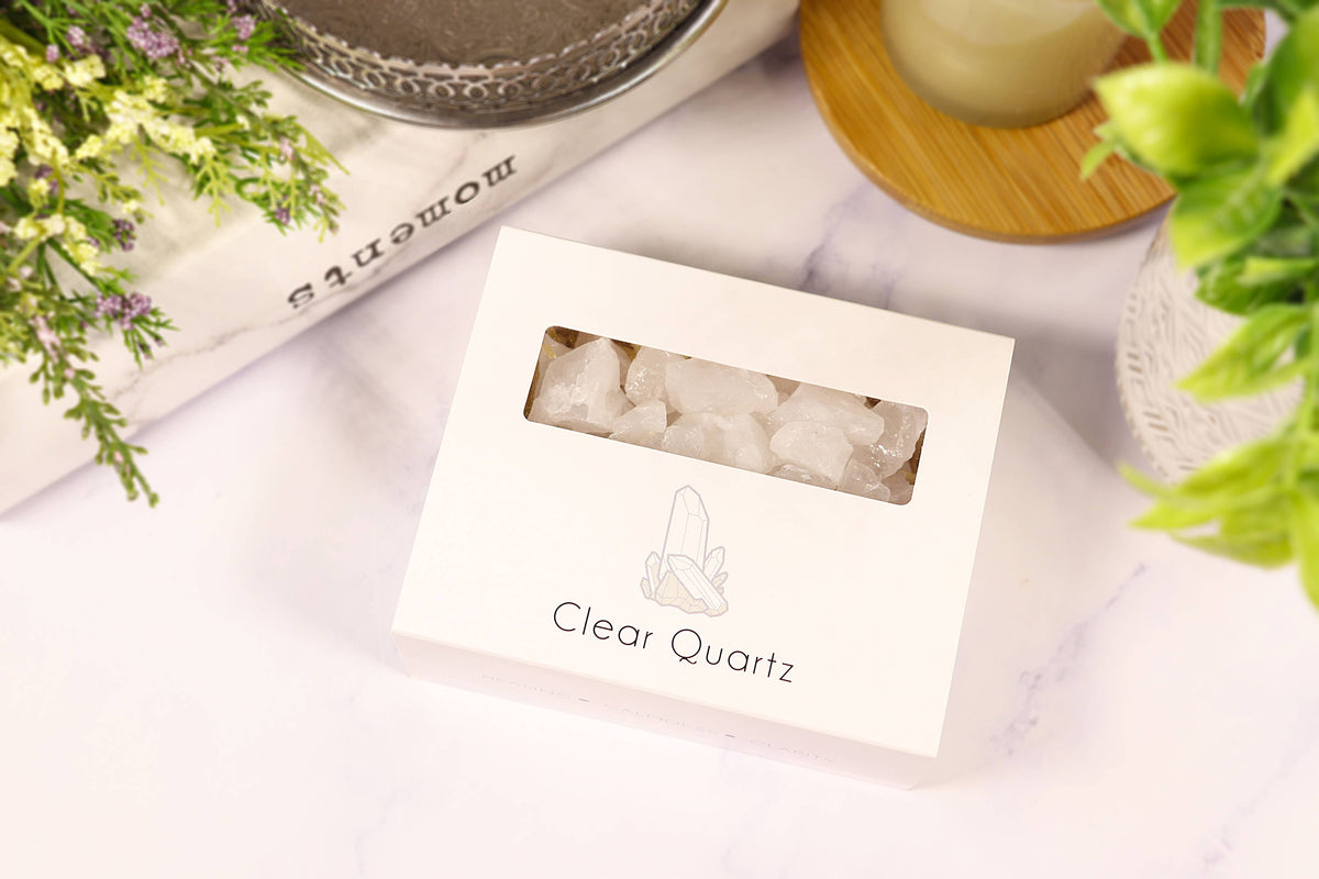 White Quartz Gravel Gem Box - White Quartz
