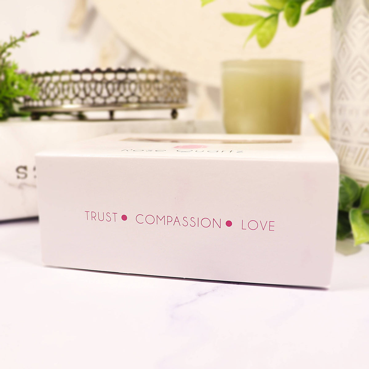 Rose Quartz Gravel Gem Box - Rose Quartz Crystal