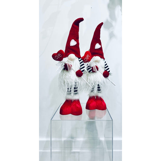Standing Red Love Gnome