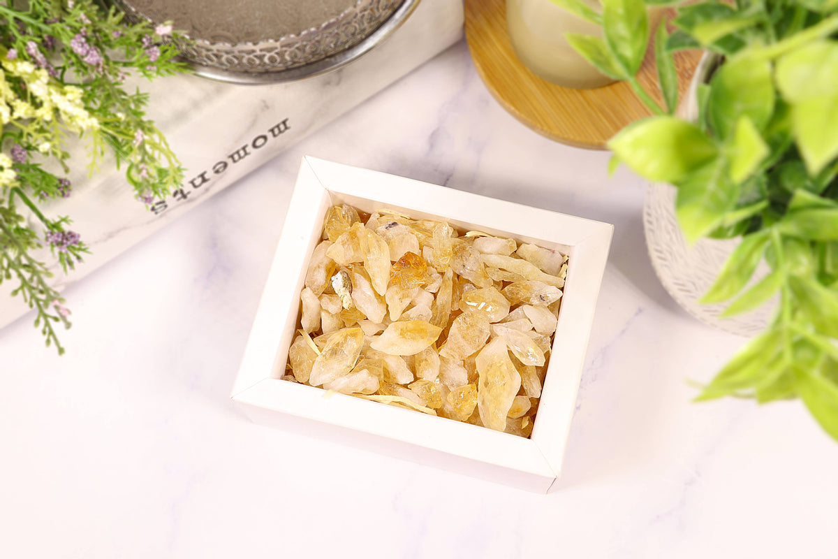Citrine Gravel Gem Box - Citrine Crystal