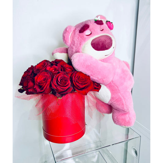 Strawberry Snuggle Rose Box