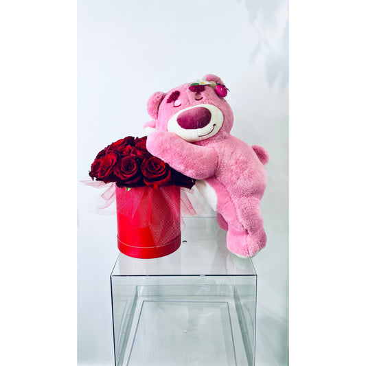 Strawberry Snuggle Rose Box