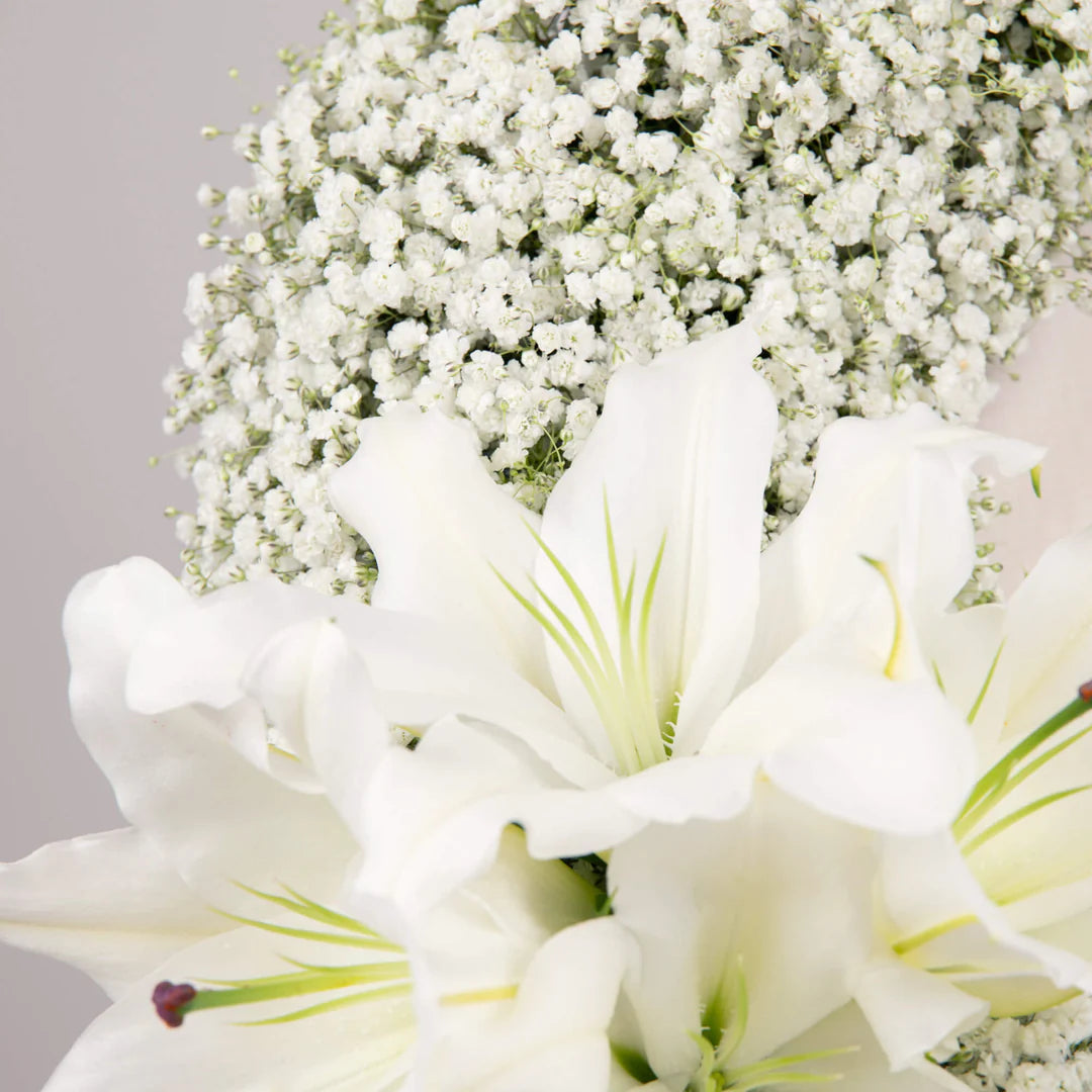 Baby’s Breath & Lily Sympathy Wreath