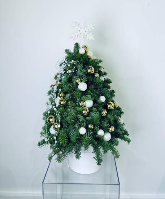 Winter Gold Pearl Mini Christmas Tree