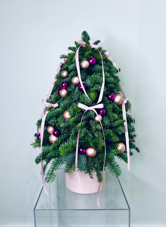 Blush Pink & Berries Mini Christmas Tree