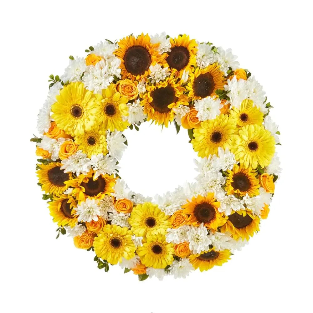 Golden Memories Sympathy Wreath