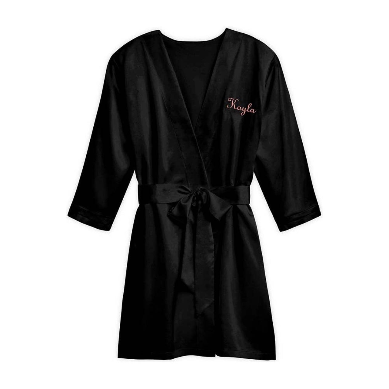 Women's Satin Robe With Pockets