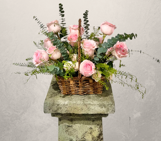 Eucalyptus Rose Basket