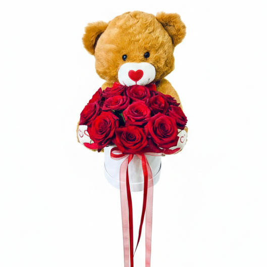 Bear Hugs Rose Box