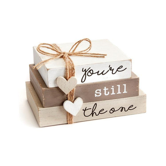 Stacked Block Books w/Sentiment