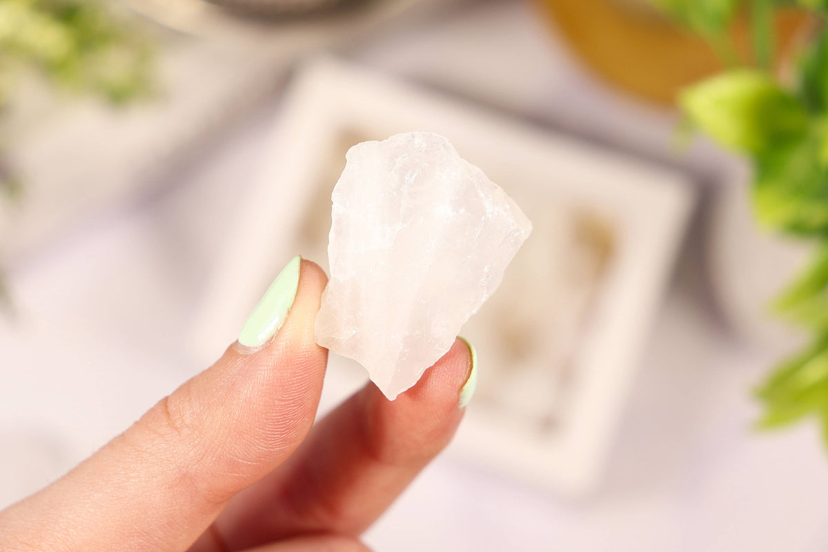 White Quartz Gravel Gem Box - White Quartz
