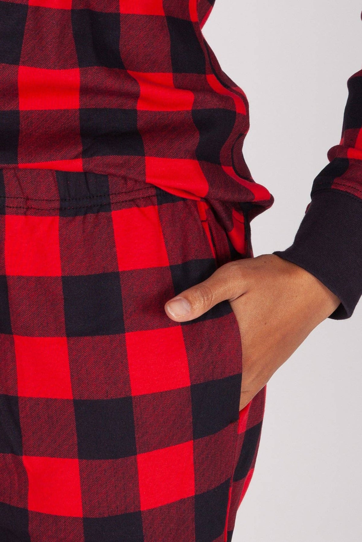 Women's Cotton Pajama Set in Red Buffalo Plaid