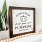 Farm Fresh Pumpkins Framed Wood Sign