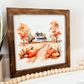 Watercolour Autumn Farm Framed Wood Sign