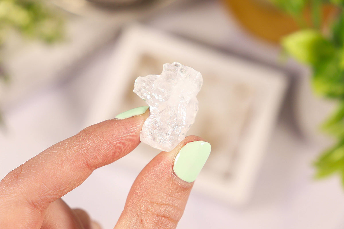 White Quartz Gravel Gem Box - White Quartz