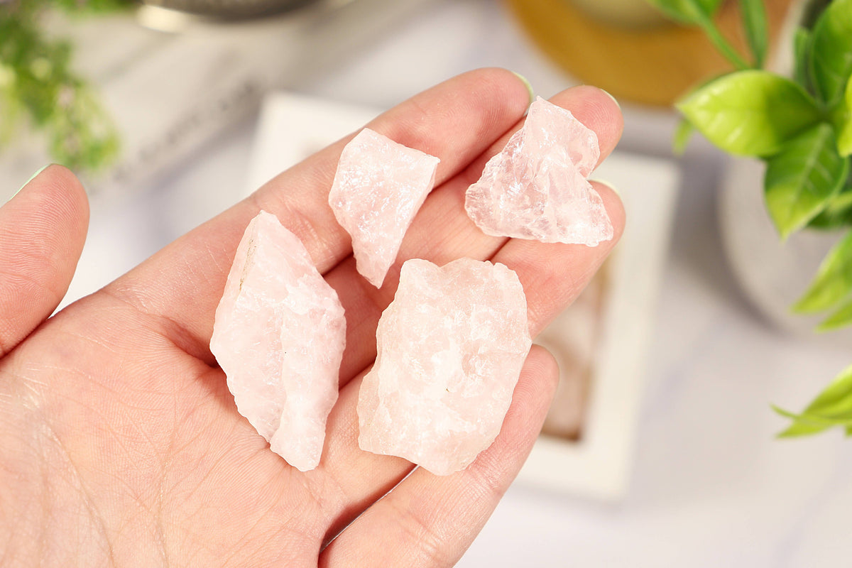 Rose Quartz Gravel Gem Box - Rose Quartz Crystal