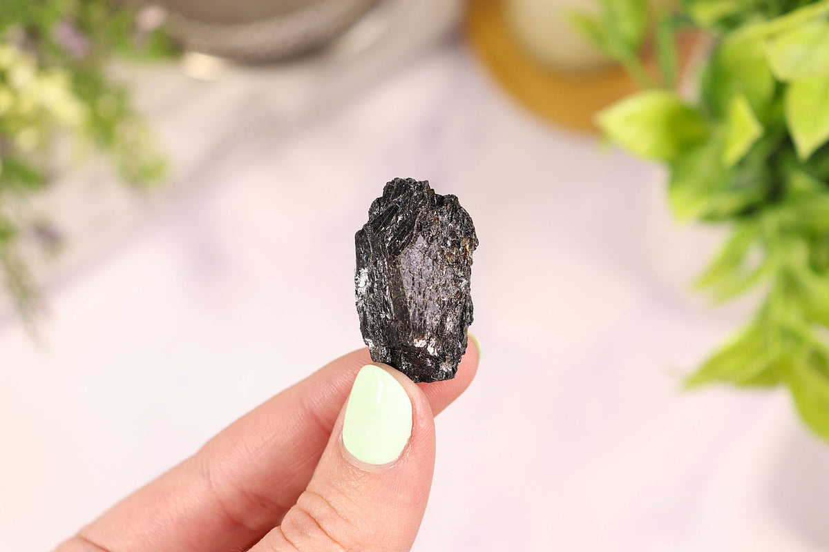Black Tourmaline Gravel Gem Box - Black Tourmaline Crystal