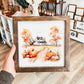 Watercolour Autumn Farm Framed Wood Sign