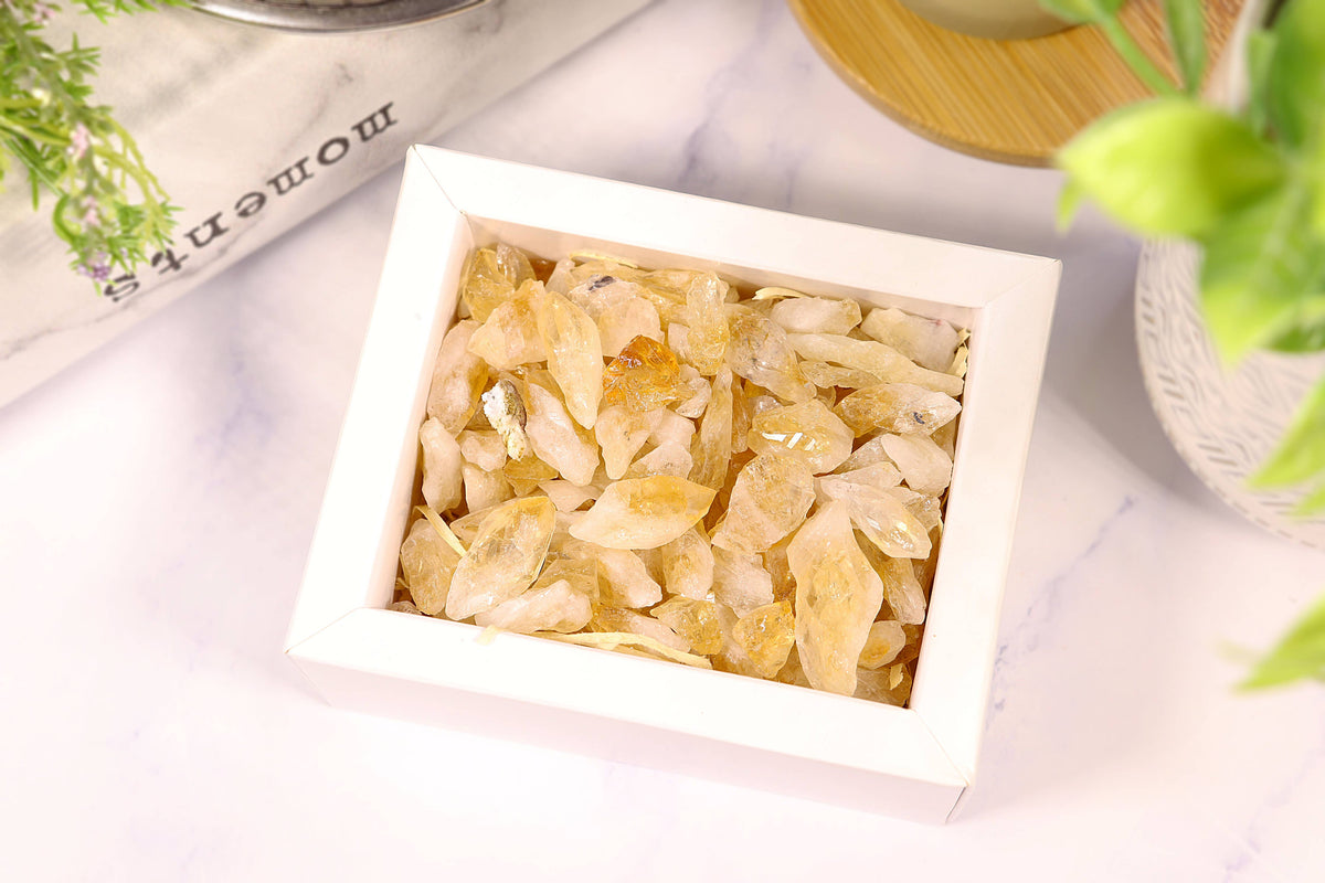 Citrine Gravel Gem Box - Citrine Crystal