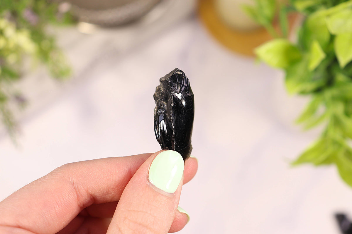 Black Obsidian Gravel Gem Box - Black Obsidian Crystal