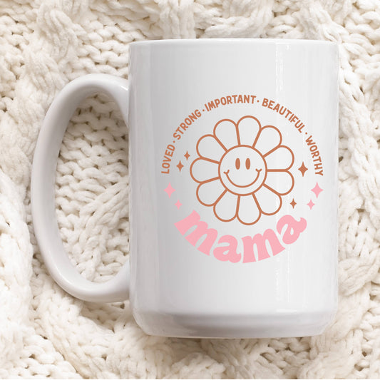 15oz Mother's Day Mugs Mama Floral Daisy Coffee Mug