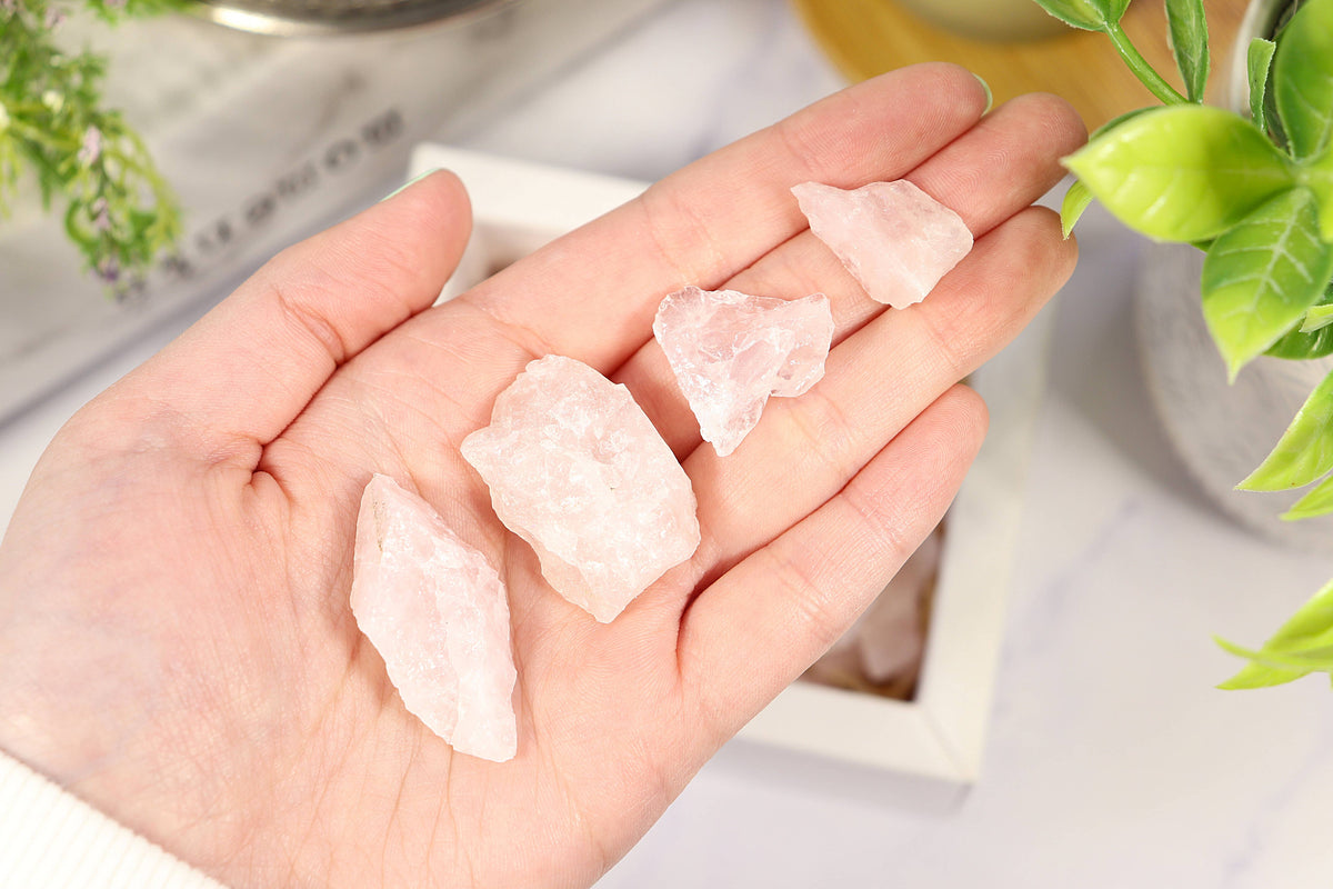 Rose Quartz Gravel Gem Box - Rose Quartz Crystal