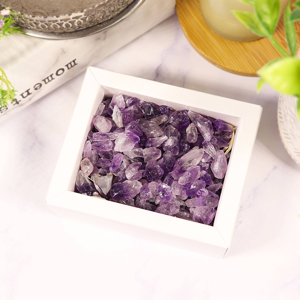 Amethyst Gravel Gem Box - Amethyst Crystal