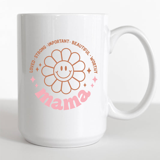 15oz Mother's Day Mugs Mama Floral Daisy Coffee Mug