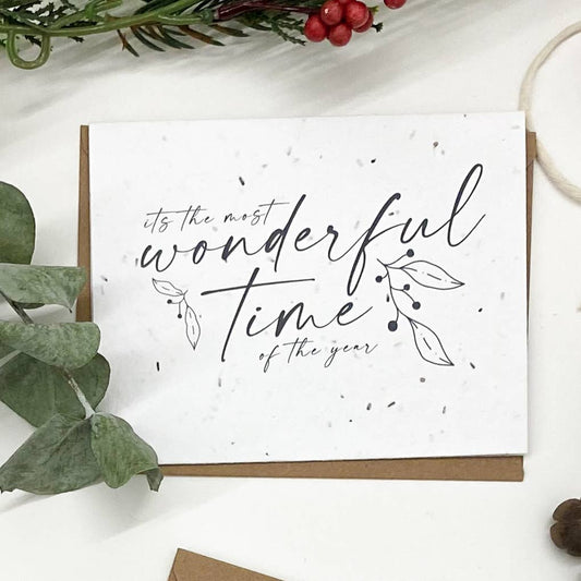 Plantable Greeting Card - Holiday - Wonderful Time