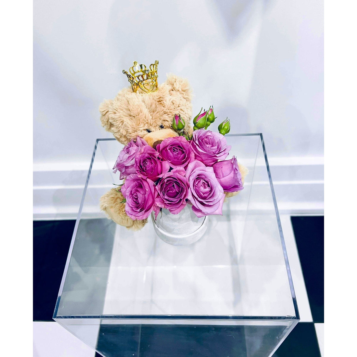 Crown Bear Rose Box