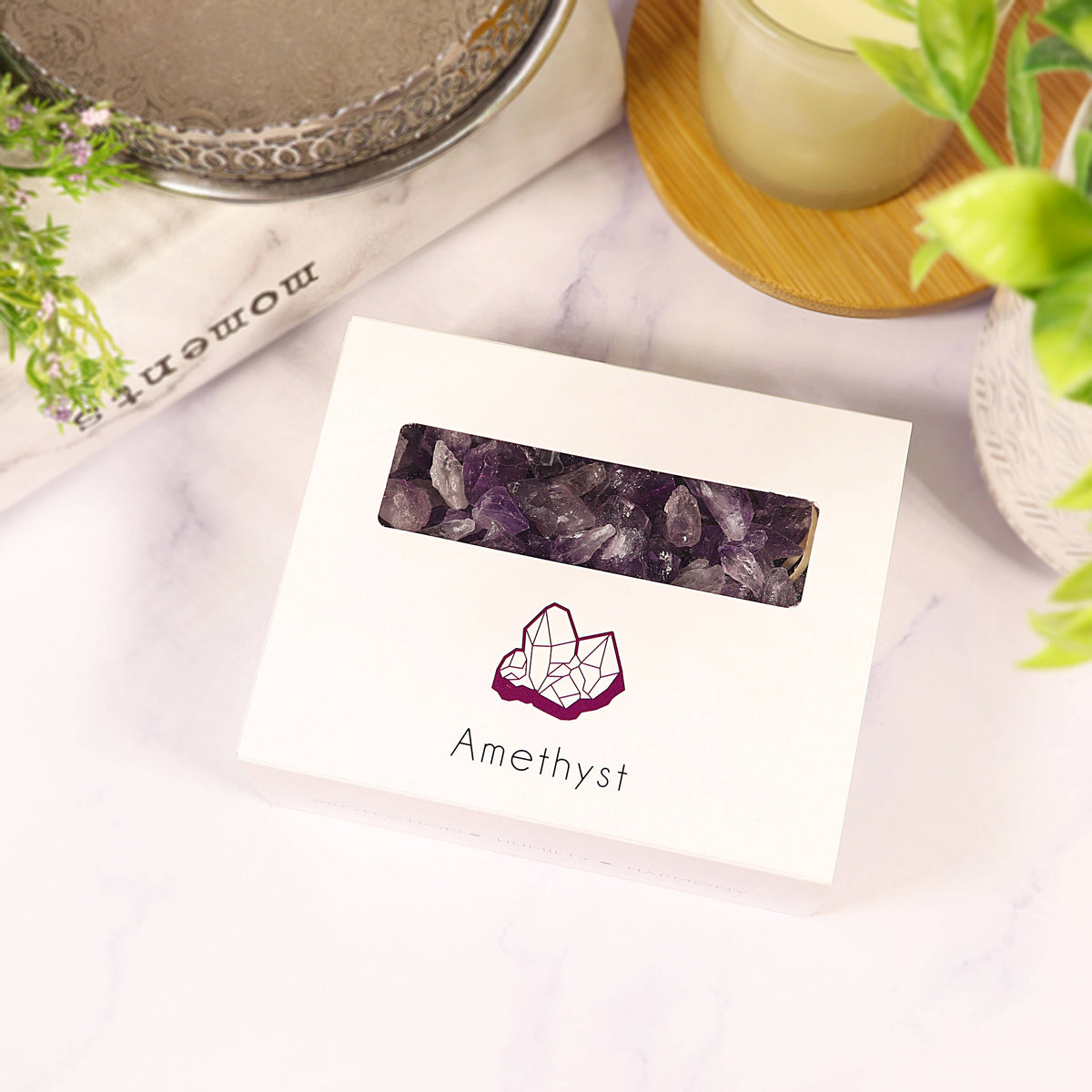Amethyst Gravel Gem Box - Amethyst Crystal