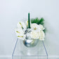 White Anthurium & Evergreen Candle Bowl
