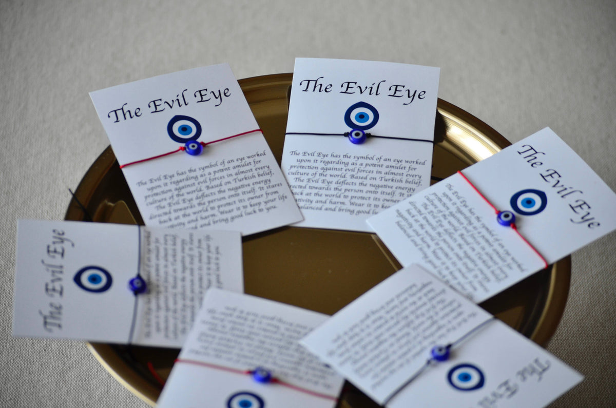 Evil Eye Bracelet String Gift, Evil Eye Bracelet Card