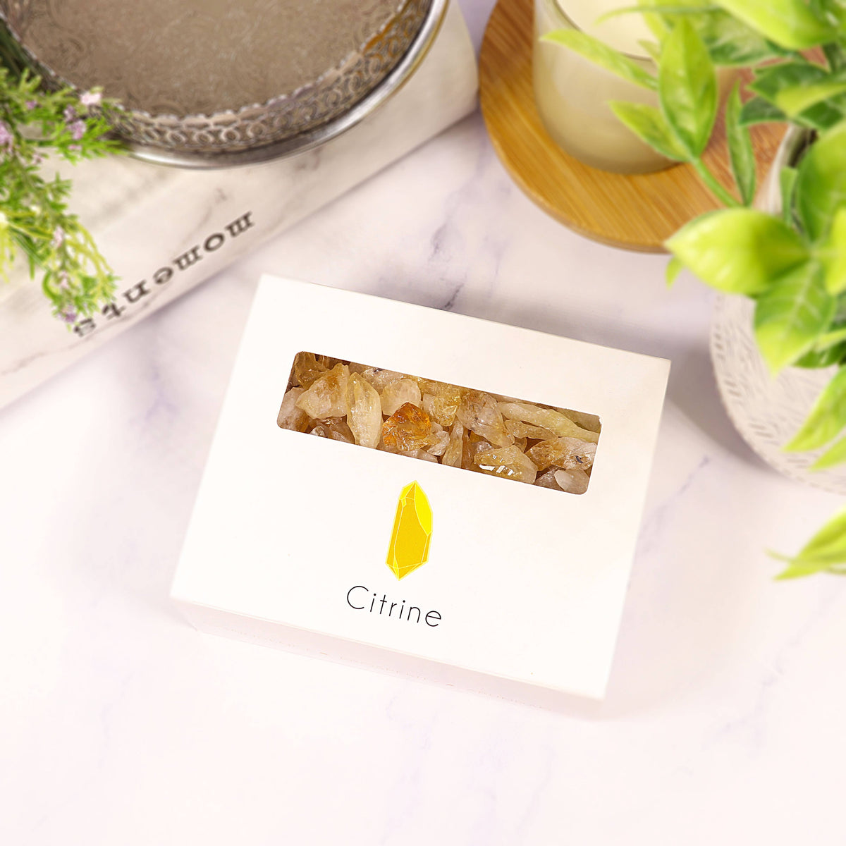 Citrine Gravel Gem Box - Citrine Crystal