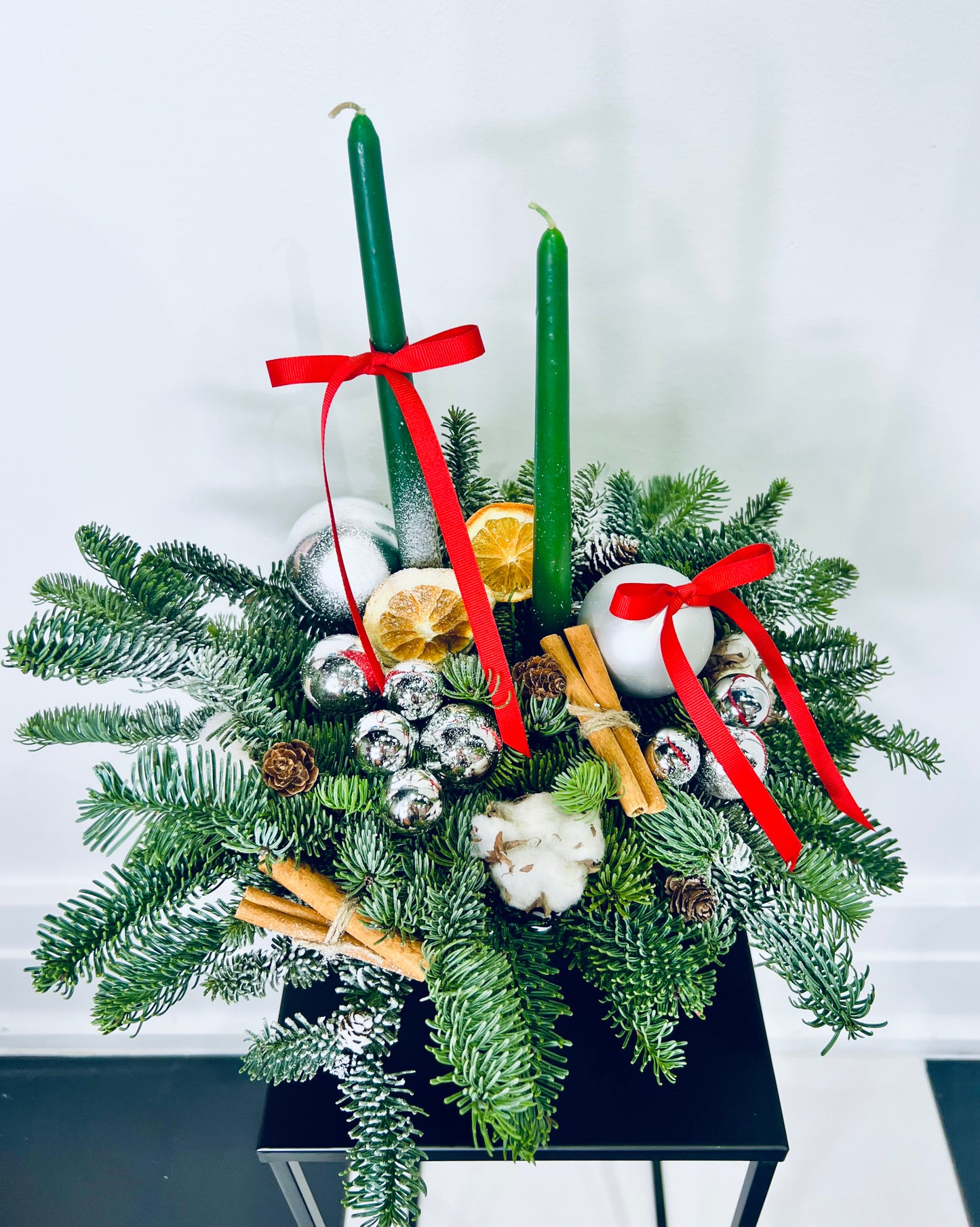 Holiday Spice Candle Centerpiece