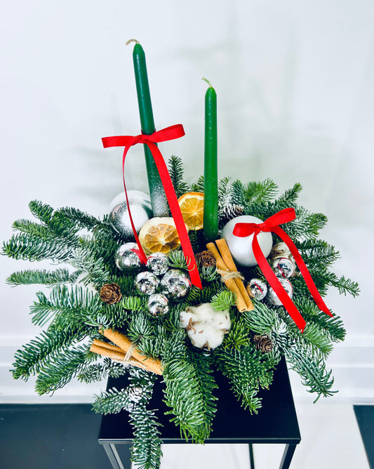 Holiday Spice Candle Centerpiece