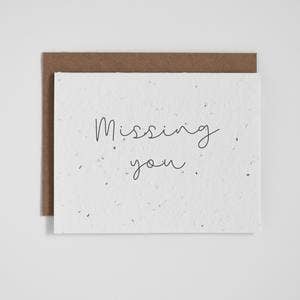 Greeting Card - Missing You - Cursive