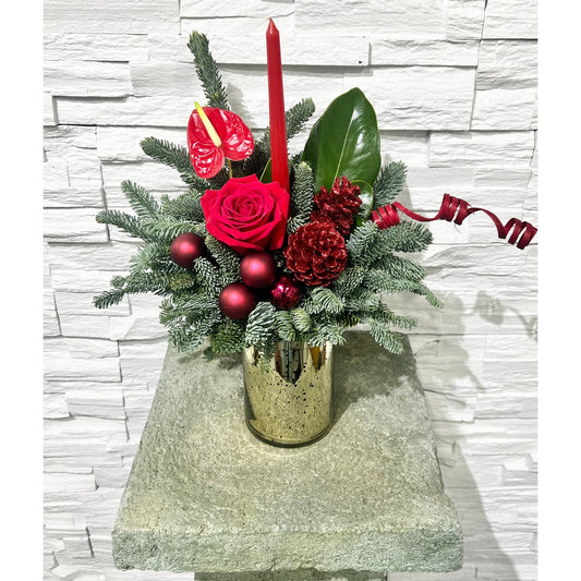 Golden Glow Christmas Arrangement