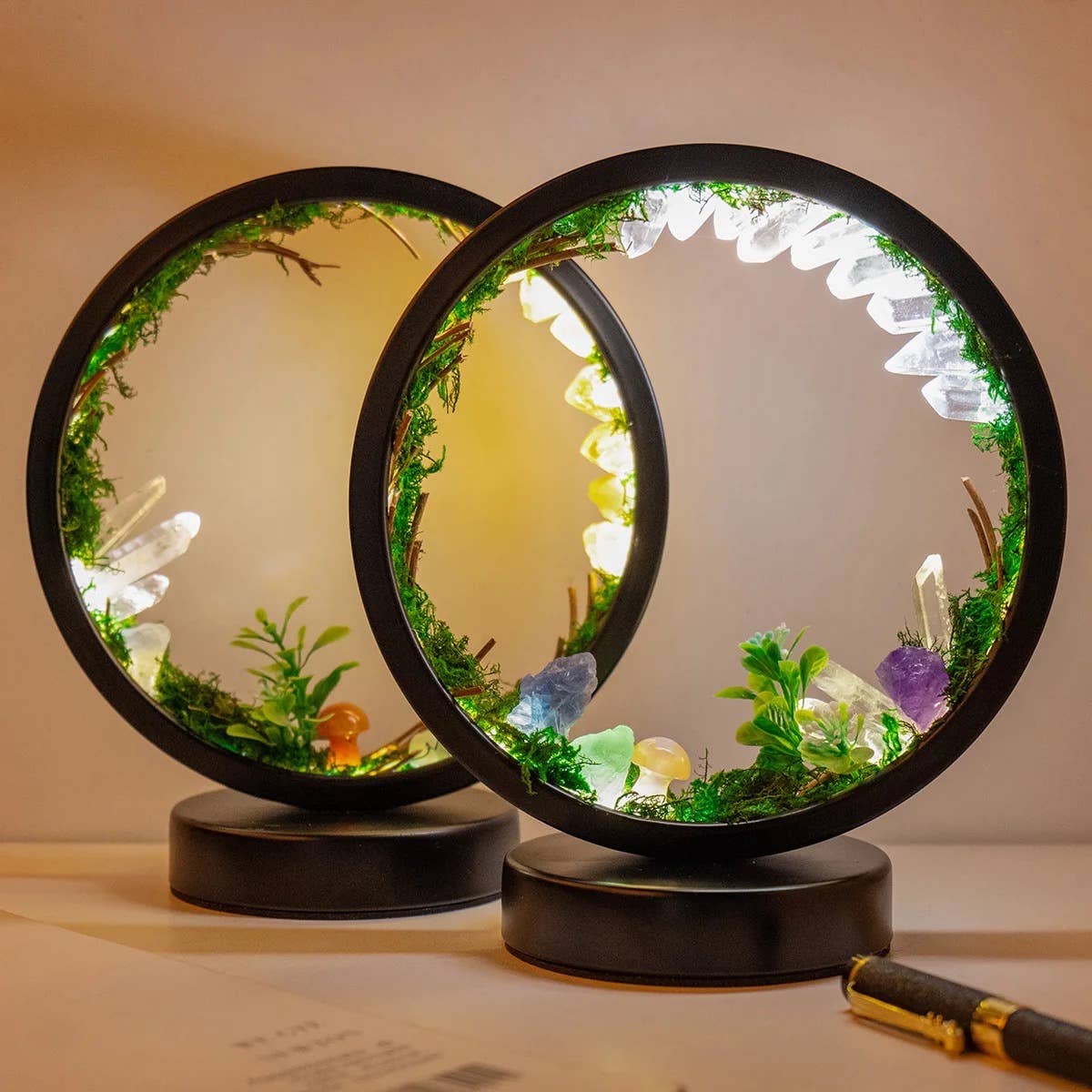 Zen Garden Night Light - LED Crystal Gemstone Night Lamp