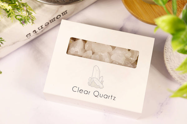 White Quartz Gravel Gem Box - White Quartz