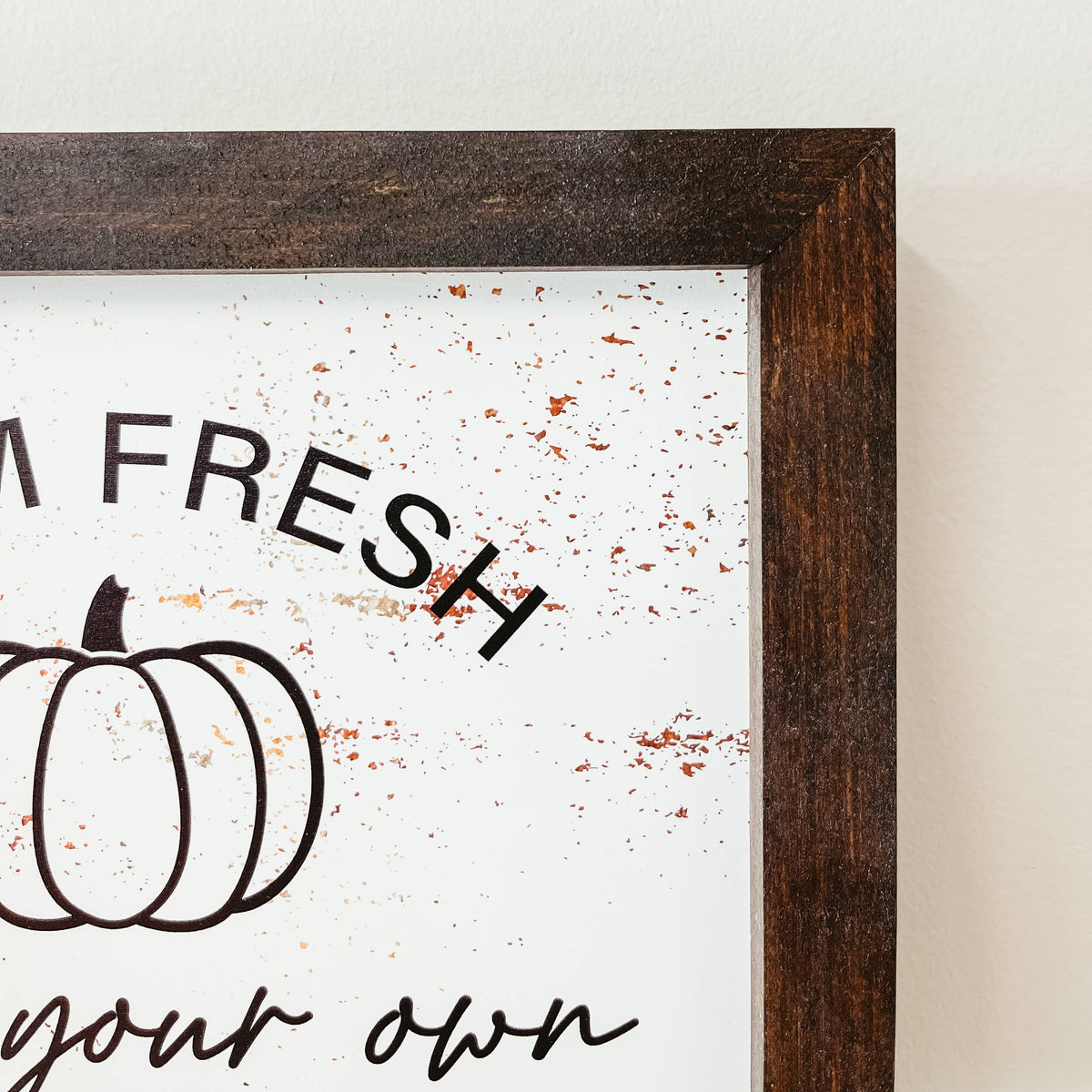 Farm Fresh Pumpkins Framed Wood Sign