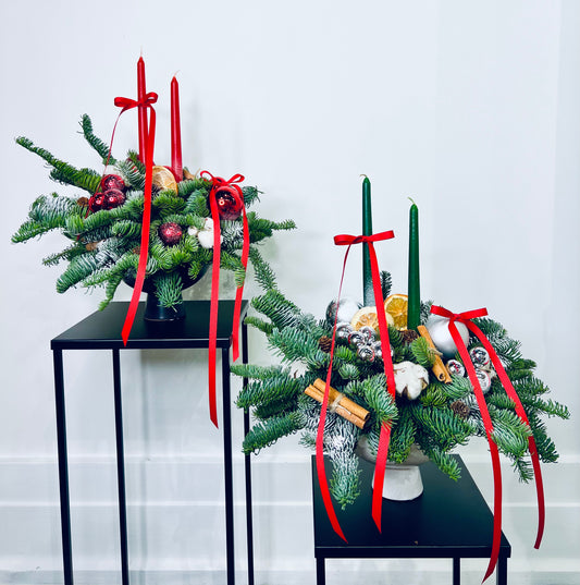 Holiday Spice Candle Centerpiece