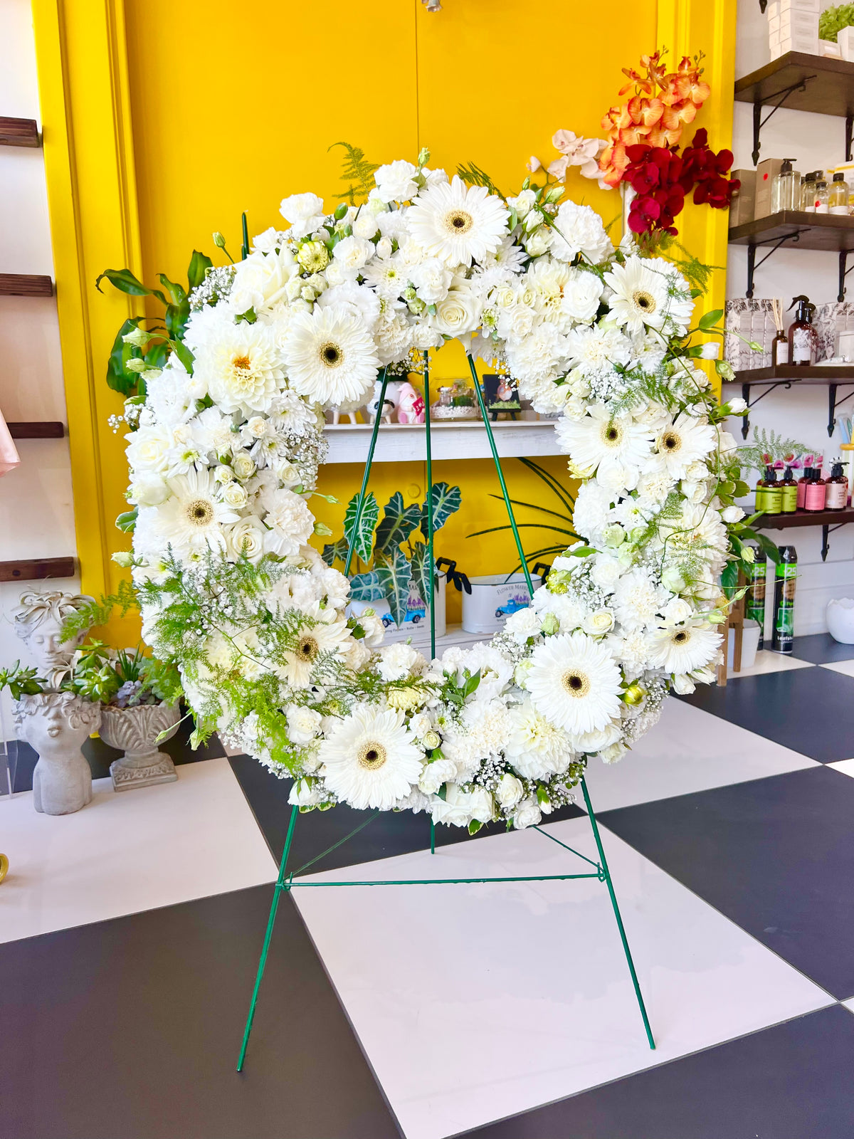 Classic White Sympathy Wreath