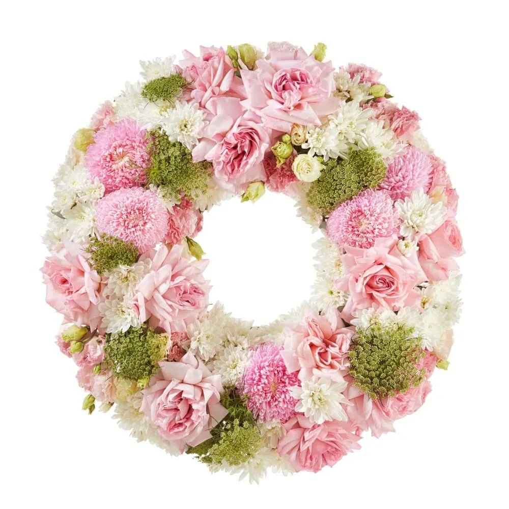 Blushing Grace Sympathy Wreath