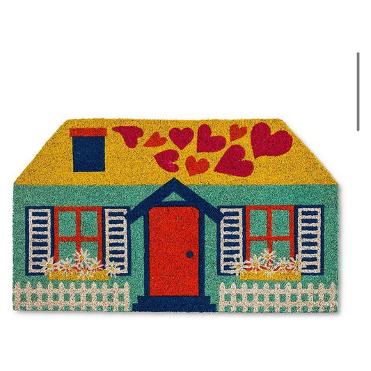 Colourful House Shaped Doormat