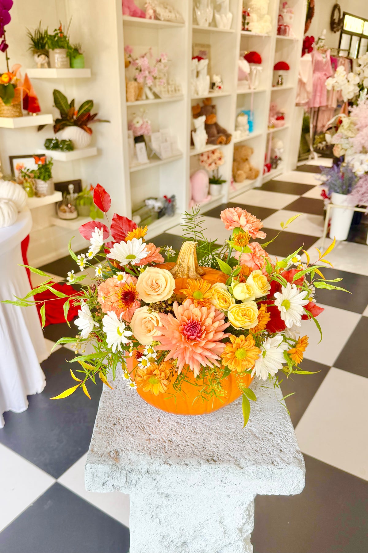 Harvest Glow - Fresh Pumpkin Arrangement