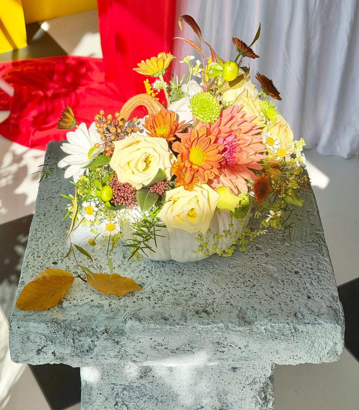 Ivory Harvest Pumpkin Arrangement